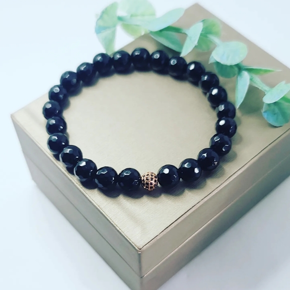 Black agate bracelet - Picture 3 of 3